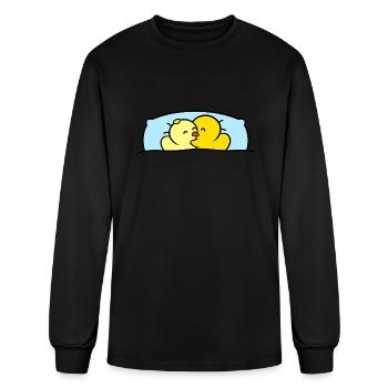 Pillow Cuddle - Men's Long Sleeve T-Shirt - black - Front