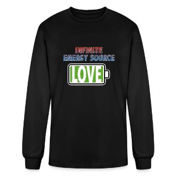 Love is Infinite Energy Source - Men's Long Sleeve T-Shirt - black - Front