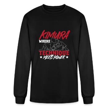 Grappling Jujitsu Martial Arts Kimura - Men's Long Sleeve T-Shirt - black - Front