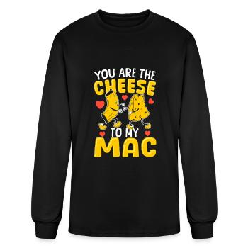 Mac and Cheese You Are the Cheese to My Mac - Men's Long Sleeve T-Shirt - black - Front