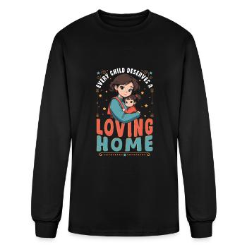 Temporary Placement Foster Care New Foster Parent - Men's Long Sleeve T-Shirt - black - Front