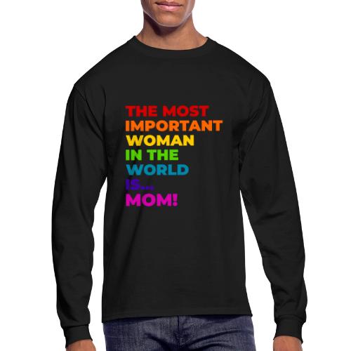 Mom: The Most Important Woman in the World - Men's Long Sleeve T-Shirt