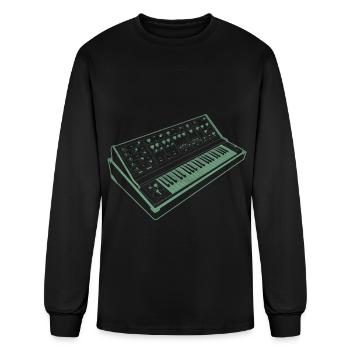 Modular Synthesizer Keyboard Electronic Music - Men's Long Sleeve T-Shirt - black - Front
