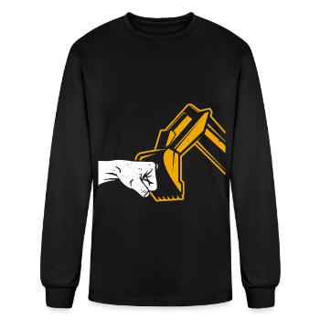 Excavator Friends Construction Site Lover - Men's Long Sleeve T-Shirt - black - Front