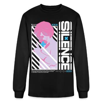 SILENCE - Men's Long Sleeve T-Shirt - black - Front