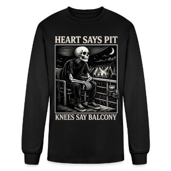 Skeleton Balcony Concert - Men's Long Sleeve T-Shirt - black - Front