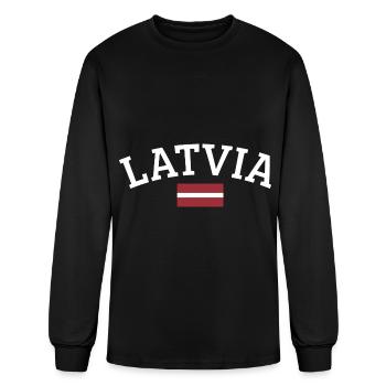 Latvia - Men's Long Sleeve T-Shirt - black - Front