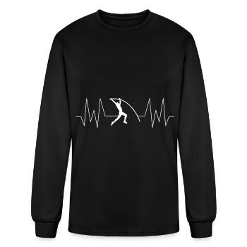 Vaulting Heartbeat - Men's Long Sleeve T-Shirt - black - Front