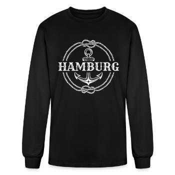Hamburg - Men's Long Sleeve T-Shirt - black - Front