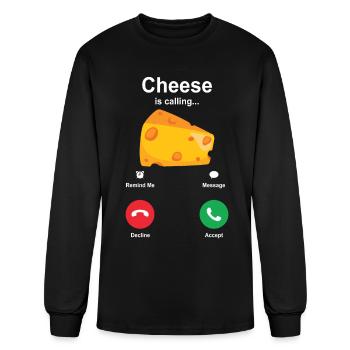 Cheese - Men's Long Sleeve T-Shirt - black - Front