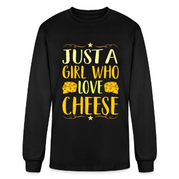 Cheese - Men's Long Sleeve T-Shirt - black - Front