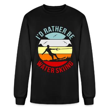 Water Ski Water Sport Skiing Gift - Men's Long Sleeve T-Shirt - black - Front