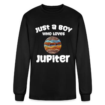 Space Jupiter Planet - Men's Long Sleeve T-Shirt - black - Front