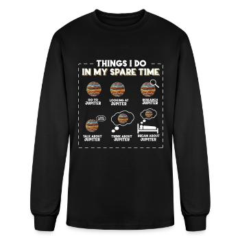 Space Jupiter Planet - Men's Long Sleeve T-Shirt - black - Front