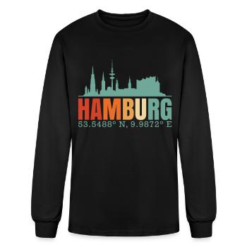 hamburg germany - Men's Long Sleeve T-Shirt - black - Front