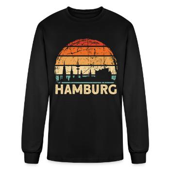 hamburg germany - Men's Long Sleeve T-Shirt - black - Front