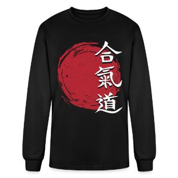 Aikido - Men's Long Sleeve T-Shirt - black - Front