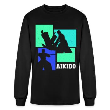 Aikido - Men's Long Sleeve T-Shirt - black - Front