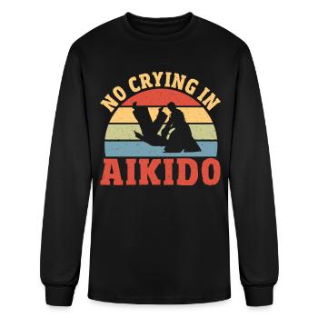 No Crying in Aikido - Men's Long Sleeve T-Shirt - black - Front