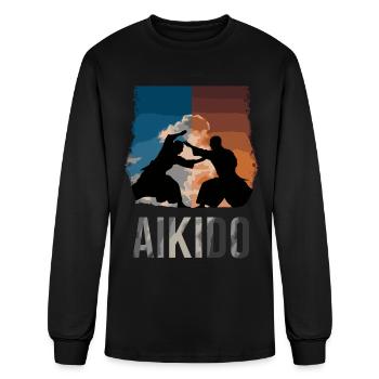 Aikido - Men's Long Sleeve T-Shirt - black - Front