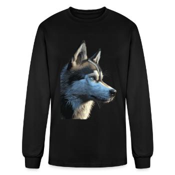Husky - Men's Long Sleeve T-Shirt - black - Front