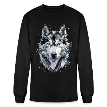 Husky - Men's Long Sleeve T-Shirt - black - Front