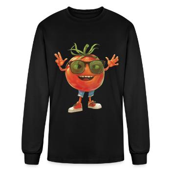 Tomato - Men's Long Sleeve T-Shirt - black - Front