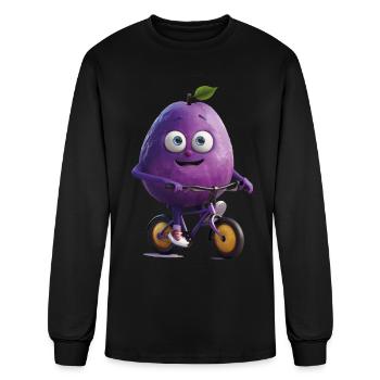 Plum - Men's Long Sleeve T-Shirt - black - Front