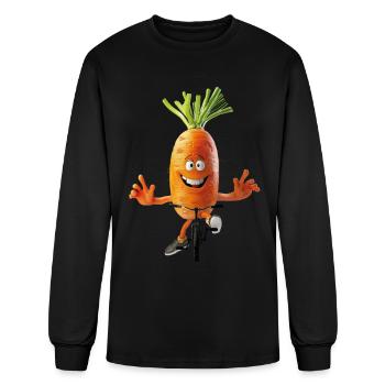 Carrot - Men's Long Sleeve T-Shirt - black - Front