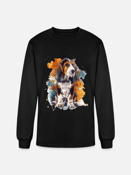 Basset Hound - Men's Long Sleeve T-Shirt - black
