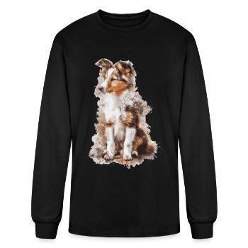 Collie - Men's Long Sleeve T-Shirt - black - Front