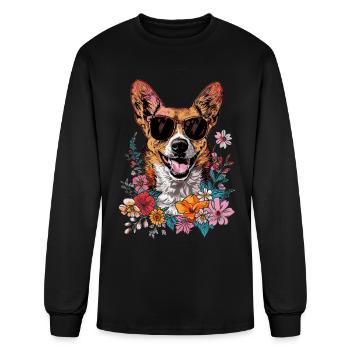 Basenji - Men's Long Sleeve T-Shirt - black - Front