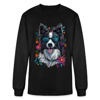 Collie - Men's Long Sleeve T-Shirt - black - Front