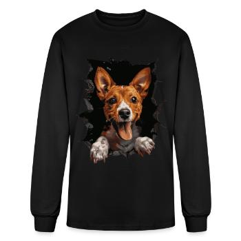Basenji - Men's Long Sleeve T-Shirt - black - Front