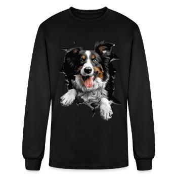 Collie - Men's Long Sleeve T-Shirt - black - Front