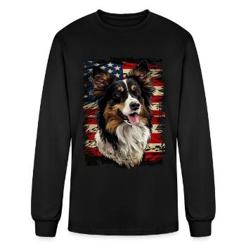 Collie - Men's Long Sleeve T-Shirt - black - Front
