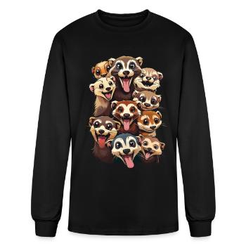 Ferret - Men's Long Sleeve T-Shirt - black - Front