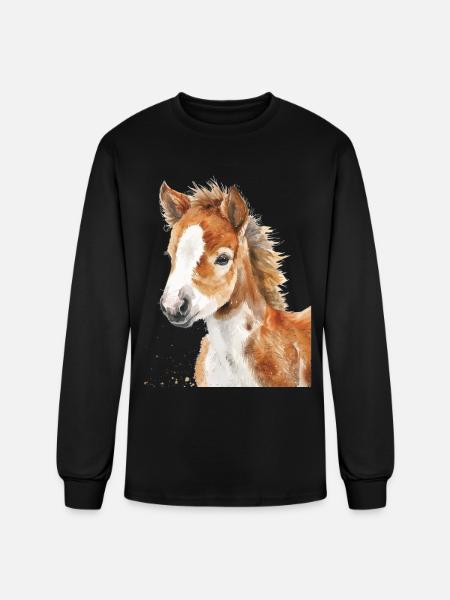 Horse - Men's Long Sleeve T-Shirt - black