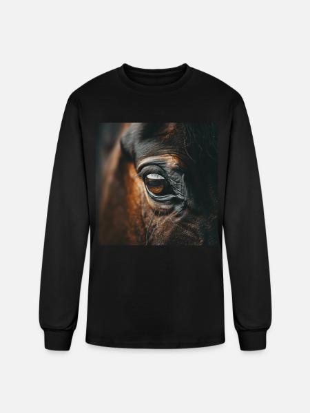 Horse - Men's Long Sleeve T-Shirt - black