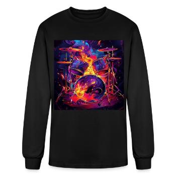 Drums - Men's Long Sleeve T-Shirt - black - Front