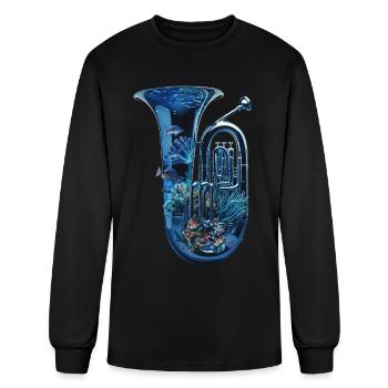 Tuba - Men's Long Sleeve T-Shirt - black - Front