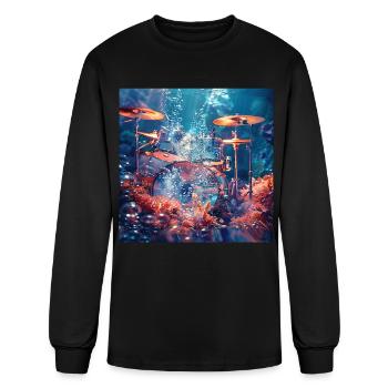 Drums - Men's Long Sleeve T-Shirt - black - Front