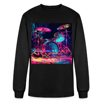 Drums - Men's Long Sleeve T-Shirt - black - Front