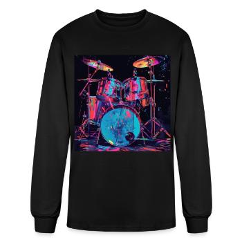 Drums - Men's Long Sleeve T-Shirt - black - Front