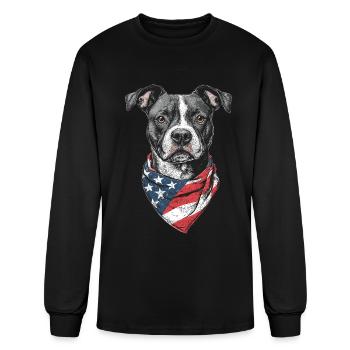 Staffordshire Bull Terrier - Men's Long Sleeve T-Shirt - black - Front
