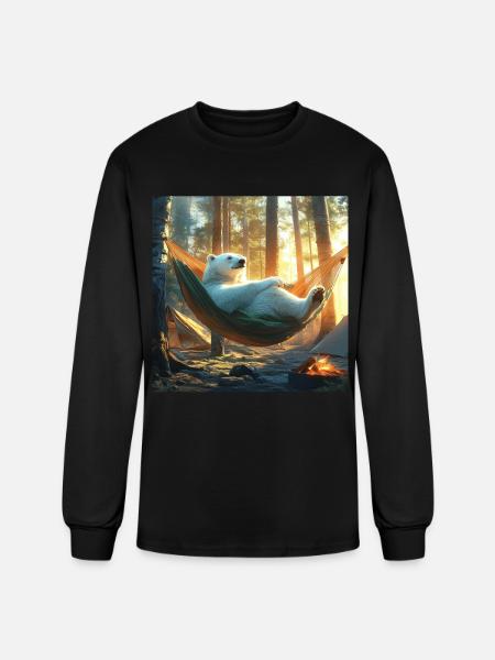 Polar Bear - Men's Long Sleeve T-Shirt - black