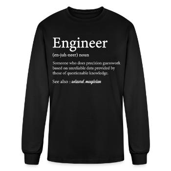 Engineer Definition Funny Engineering - Engineer - Men's Long Sleeve T-Shirt - black - Front