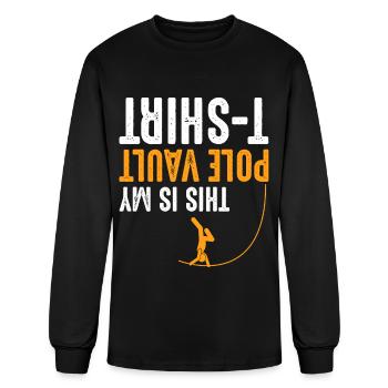 Funny Pole Vaulting This is my Pole Vault - Men's Long Sleeve T-Shirt - black - Front
