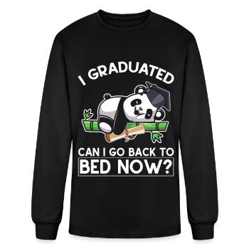 Funny Graduation Panda Graduated - Men's Long Sleeve T-Shirt - black - Front