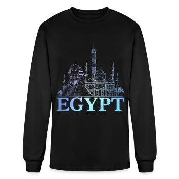Egypt Pyramids Sphinx Egyptian - Men's Long Sleeve T-Shirt - black - Front